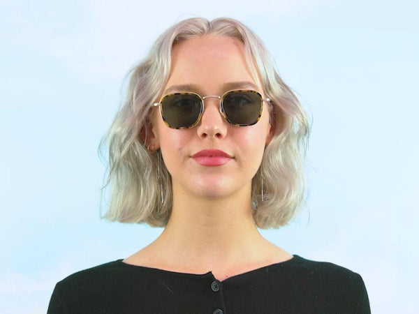 The Groove Pilot / Brushed Gold & Tokyo Tortoise Bio & Vintage Green Lens - Shade Files